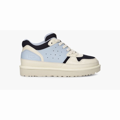 Tenis UGG Highland Leather Mulher Branco/Azul Marinho | PT-PCEGL